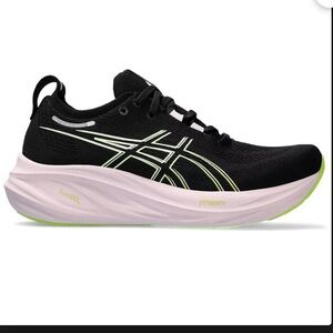Women's ASICS Gel Nimbus 26 'Black Neon Lime Running Shoes Size 10.5